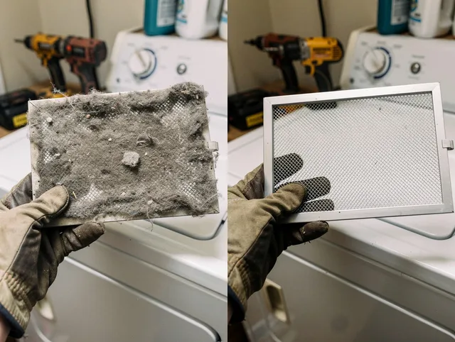 Professional lint trap cleaning by Macedonia Dryer Vent Cleaning in Macedonia