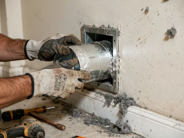 Professional dryer vent repair and installation by Macedonia Dryer Vent Cleaning in Macedonia