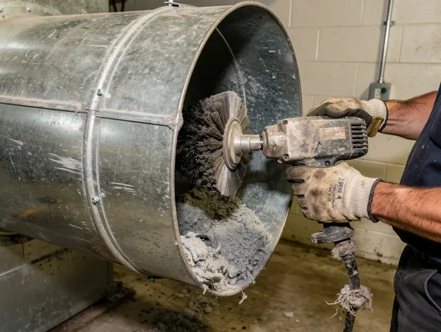 Industrial-grade dryer vent cleaning by Macedonia Dryer Vent Cleaning in Macedonia